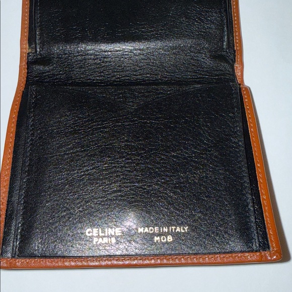 Celine Kisslock Black and Brown Leather Wallet - Picture 9 of 14